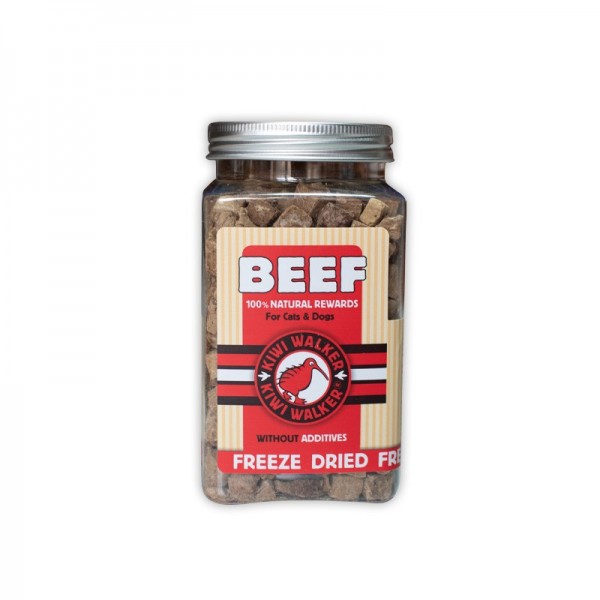 Friandises pour chien au boeuf - Bocal carré de 40gr lyophilisées