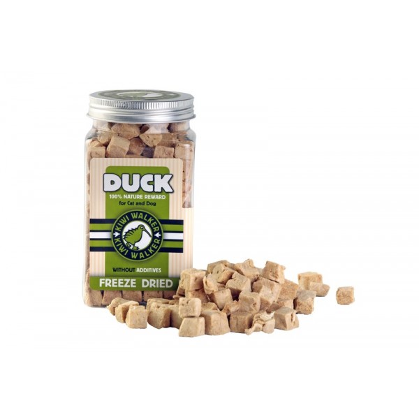 Friandises pour chien au canard - Bocal carré 80g ou 115g lyophilisées
