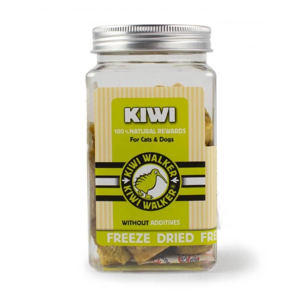 Friandises pour chien au Kiwi - Bocal carré 40gr lyophilisées