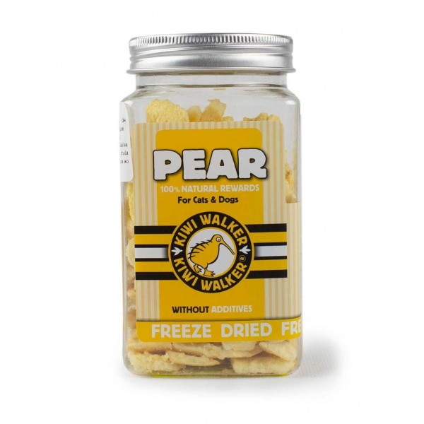 Friandises pour chien à la poire - Bocal carré 40gr lyophilisées