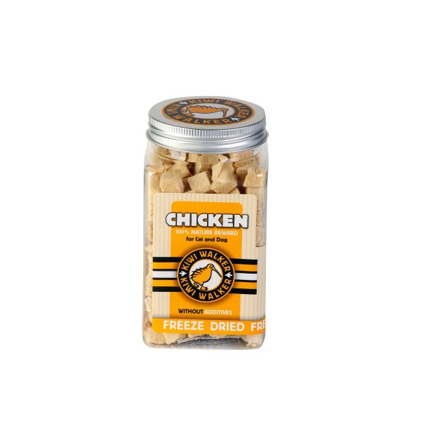 Friandises pour chien au poulet - Bocal carré 80gr lyophilisées