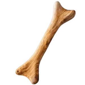 Bâton bois d'olivier pour chien (en forme d'os)