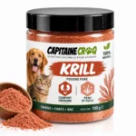 Pot de 100 g de poudre de krill pure pour chien et chat Capitaine Croq